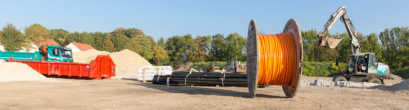 Baustelle für den Breitbandausbau