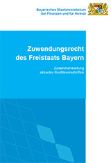 Titelblatt der Broschüre "Zuwendungsrecht des Freistaats Bayern"